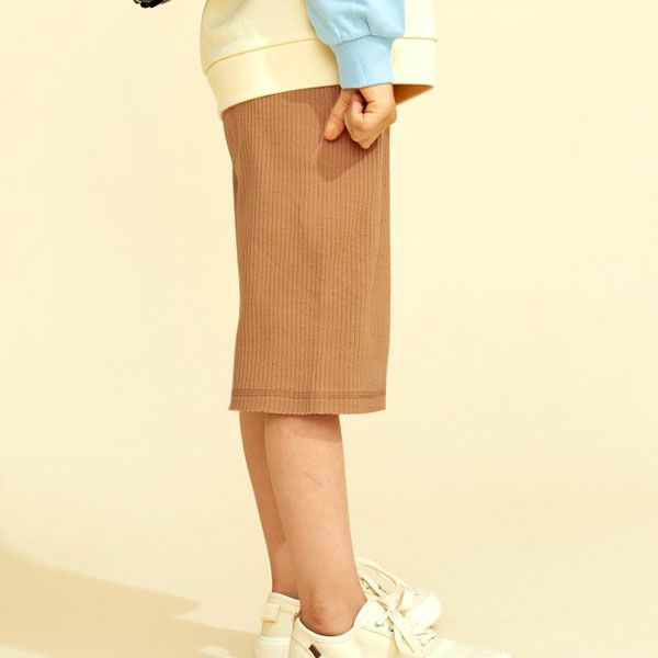 オーガニックコットン キッズ リブハーフパンツ