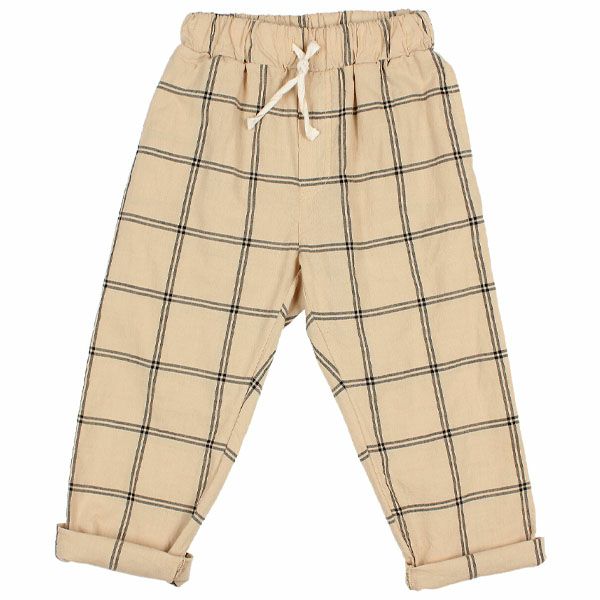 オーガニックコットン キッズ チェックパンツ