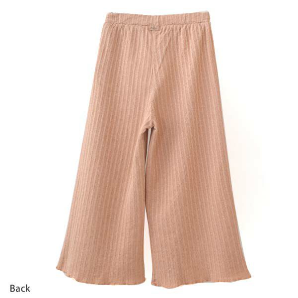 オーガニックコットン キッズ リブワイドパンツ