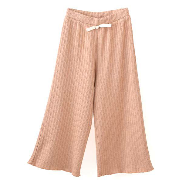 オーガニックコットン キッズ リブワイドパンツ