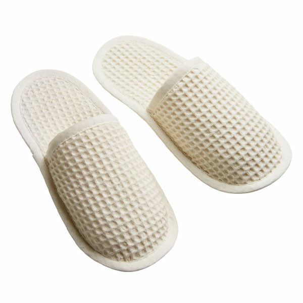 オーガニックコットン ワッフルスリッパ