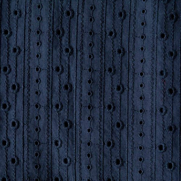 オーガニックコットン レースＶネックワンピース(7分袖)