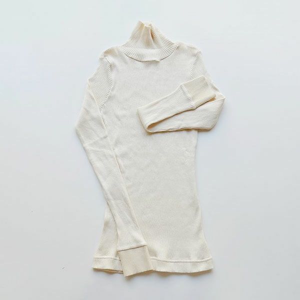 オーガニックコットン リブタートルネックＮ