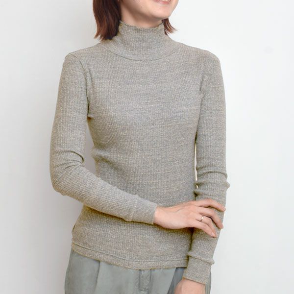 オーガニックコットン リブタートルネックＮ