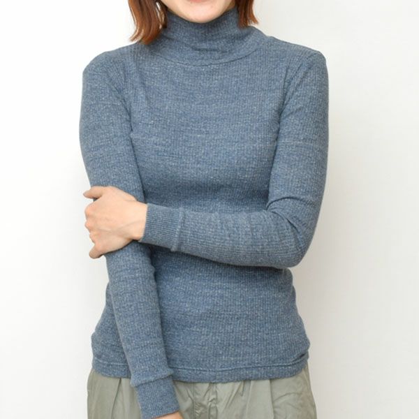 オーガニックコットン リブタートルネックＮ