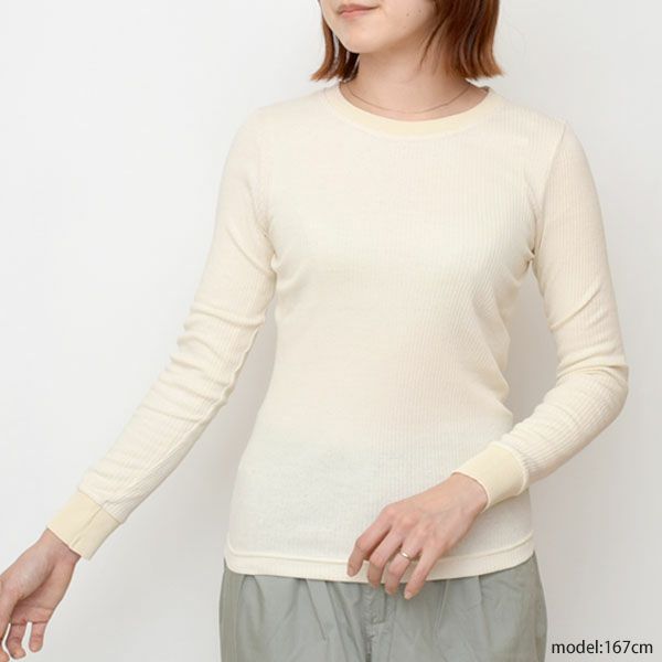 オーガニックコットン リブクルーネックＮ