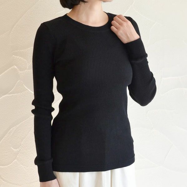 オーガニックコットン リブクルーネックＮ