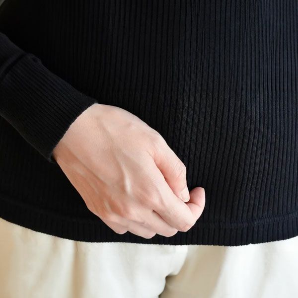 オーガニックコットン リブクルーネックＮ