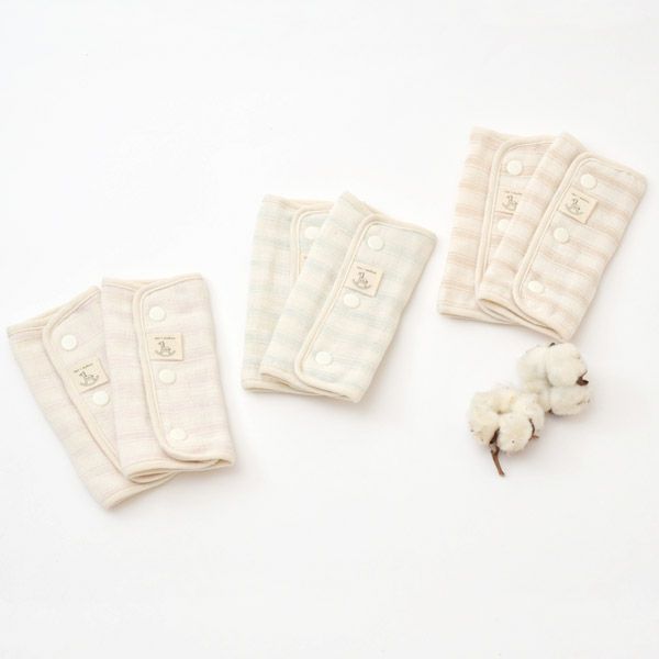 オーガニックコットン ベビースラブガーゼ 抱っこ紐肩ベルトカバー