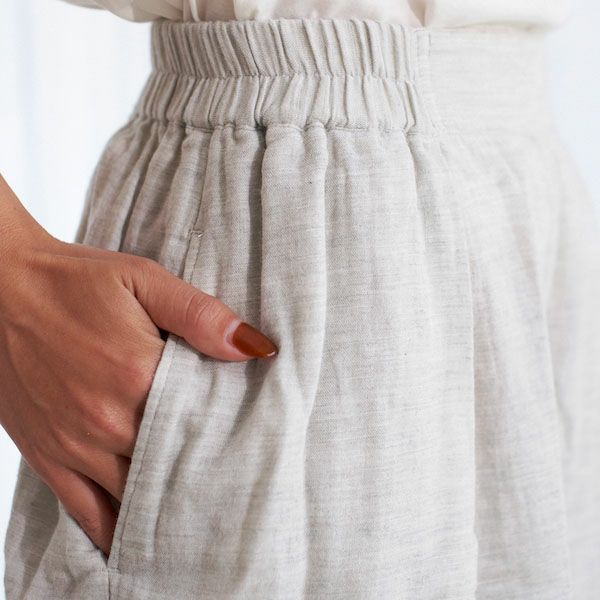 オーガニックコットン ローズマリーガーゼキュロット