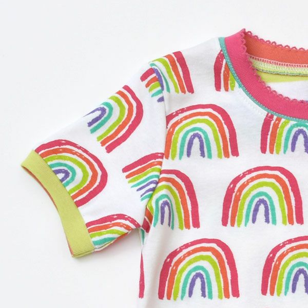 オーガニックコットン キッズ パジャマ（半袖）PrettyRainbows