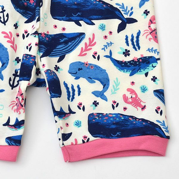 オーガニックコットン キッズ パジャマ（半袖）AquaticFriends