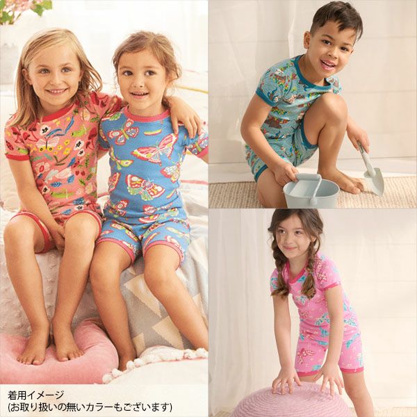 オーガニックコットン キッズ パジャマ（半袖）AquaticFriends