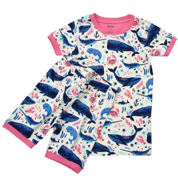 オーガニックコットン キッズ パジャマ（半袖）AquaticFriends