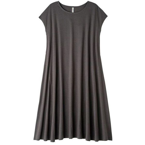 オーガニックコットン スラブ天竺サイドフレアドレス