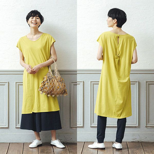 【SALE／10%OFF】オーガニックコットン バックツイストドレス