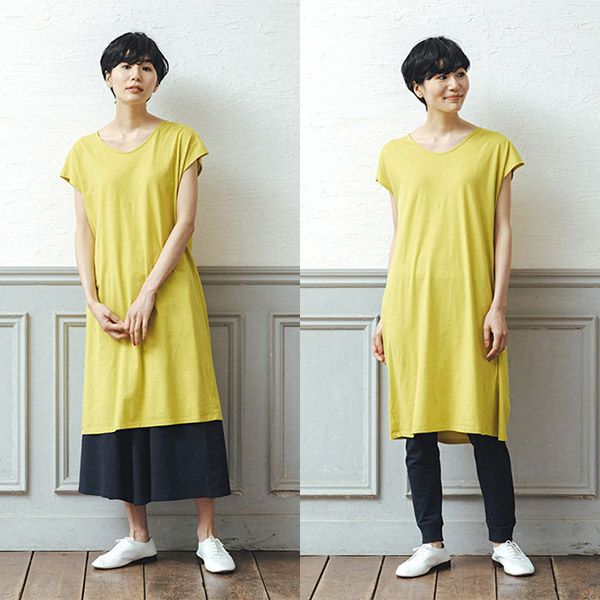 【SALE／10%OFF】オーガニックコットン バックツイストドレス