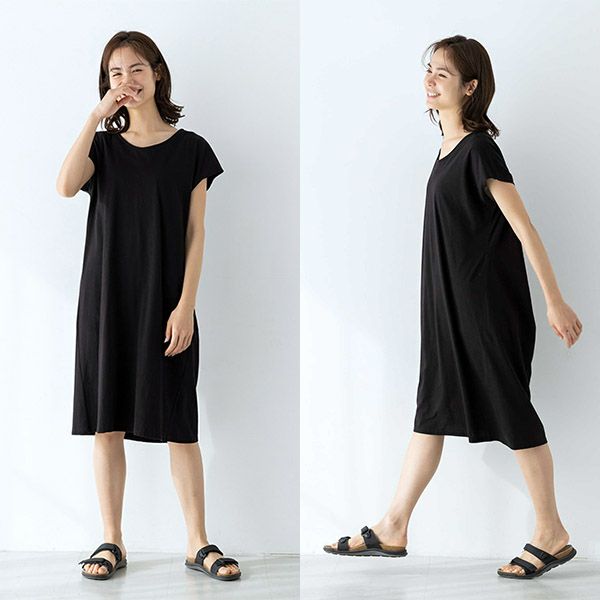 【SALE／10%OFF】オーガニックコットン バックツイストドレス