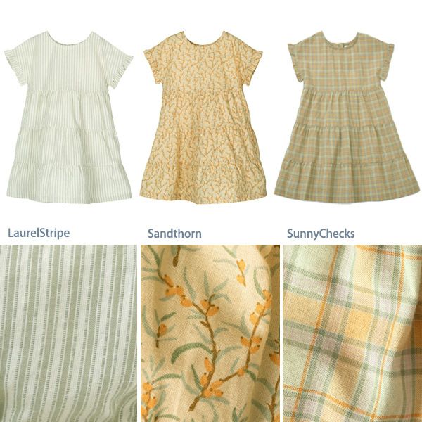 オーガニックコットン キッズ フレアドレス(半袖)