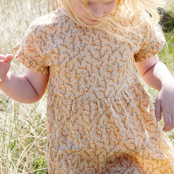 オーガニックコットン キッズ フレアドレス(半袖)