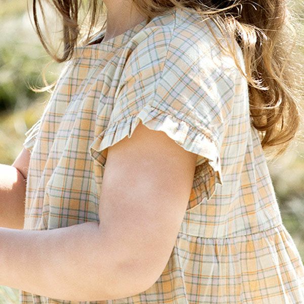 オーガニックコットン キッズ フレアドレス(半袖)