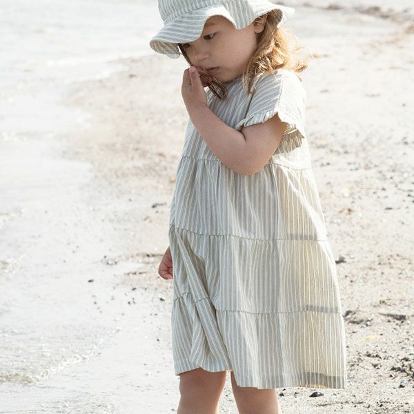 オーガニックコットン キッズ フレアドレス(半袖)