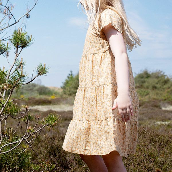 オーガニックコットン キッズ フレアドレス(半袖)