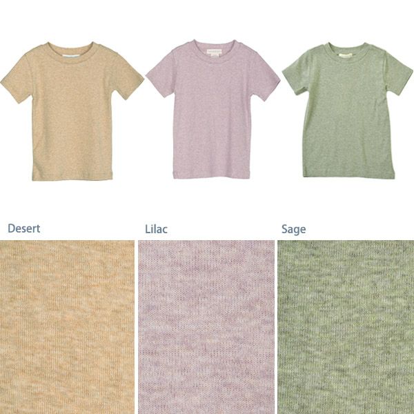 オーガニックコットン キッズ フライスTシャツ (半袖)