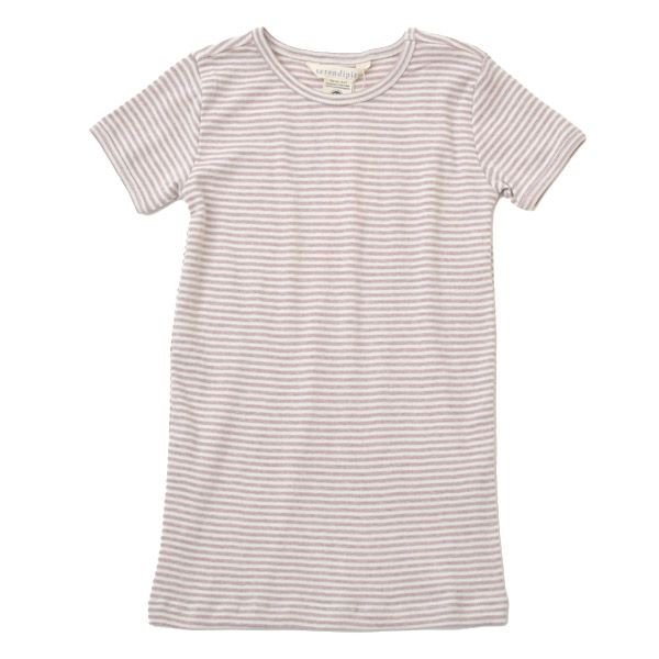 オーガニックコットン キッズ フライスTシャツStripe (半袖)
