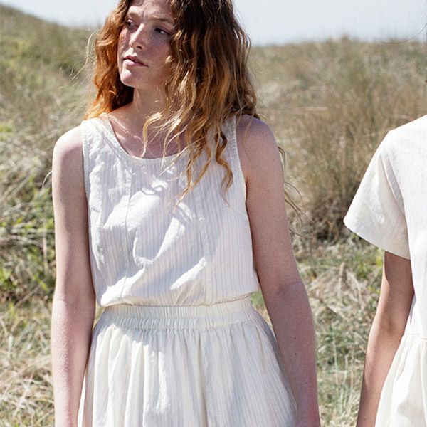 オーガニックコットン  ノースリーブシャツ