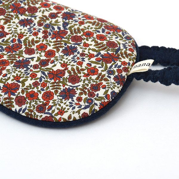 オーガニックコットン ビッグアイマスク KOフラワーレッド