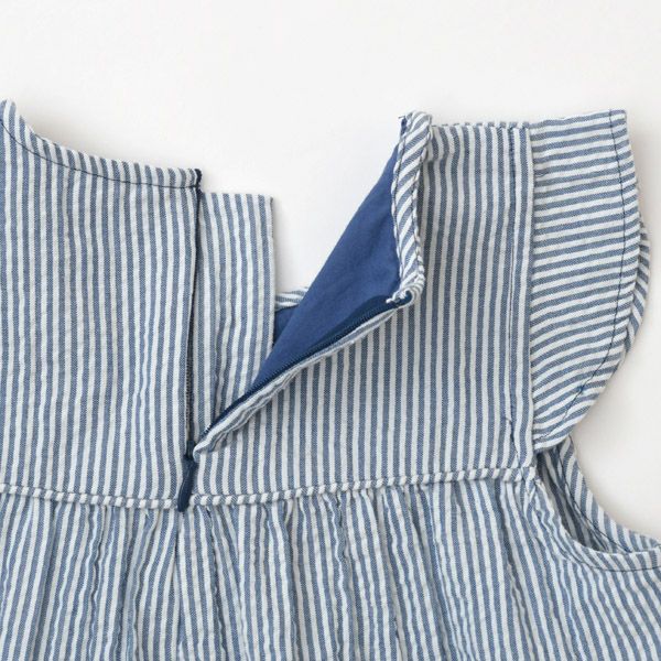 オーガニックコットン キッズシアサッカーシフトドレス