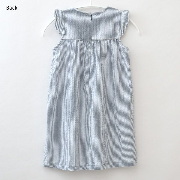 オーガニックコットン キッズシアサッカーシフトドレス