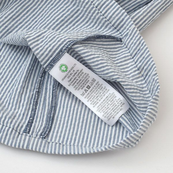 オーガニックコットン キッズシアサッカーシフトドレス