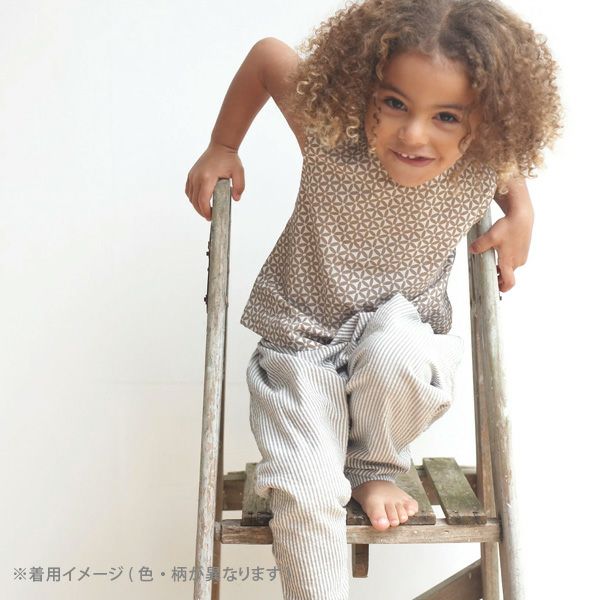 オーガニックコットン キッズシアサッカーバギーパンツ