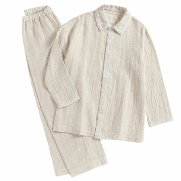 オーガニックコットン&リネン ダブルガーゼパジャマ