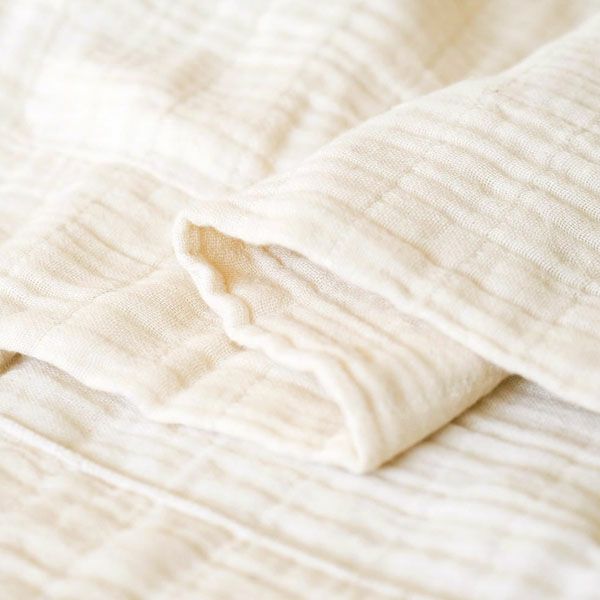 オーガニックコットン ベビー 三重織おくるみガーゼケット きなり 80×130