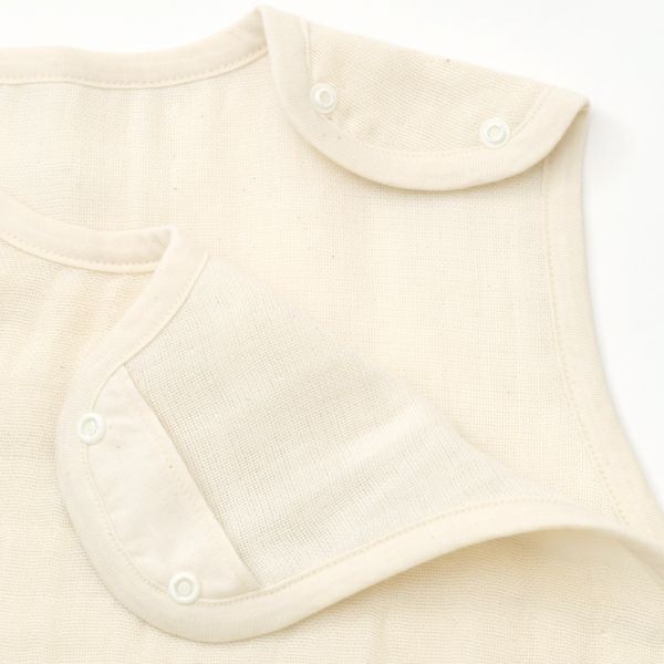 オーガニックコットン ベビー 三重織ガーゼスリーパー きなり 50-90