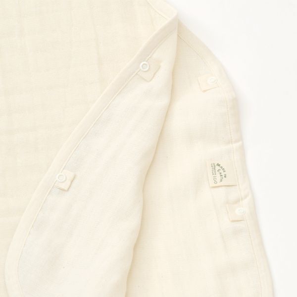 オーガニックコットン ベビー 三重織ガーゼスリーパー きなり 50-90