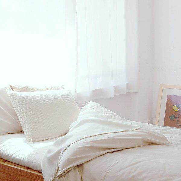 オーガニックコットン 三重織ガーゼピローケース きなり