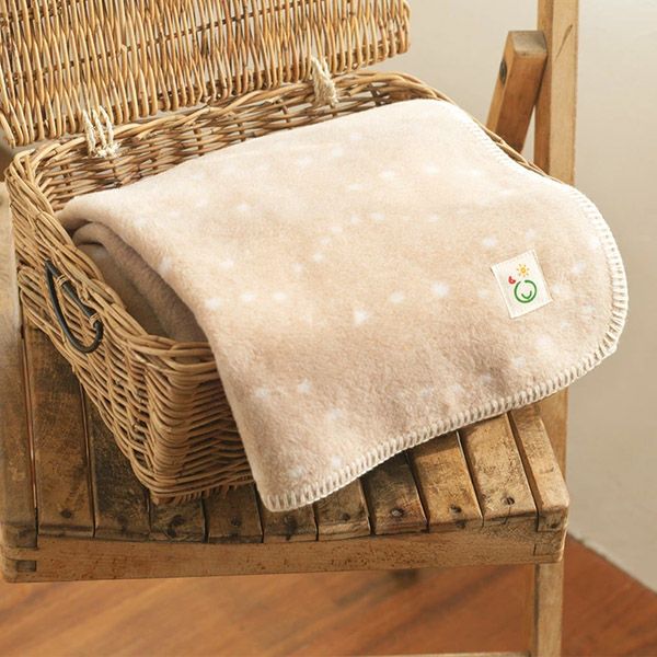 オーガニックコットン 綿毛布ハーフケット かぜ 70×100