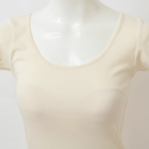 オーガニックコットン 薄手フレンチ袖インナー