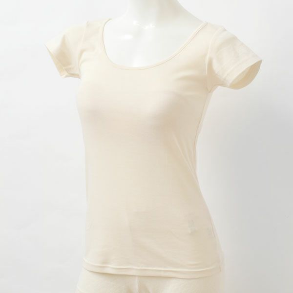 オーガニックコットン 薄手フレンチ袖インナー