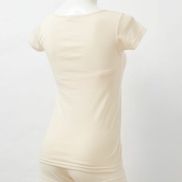 オーガニックコットン 薄手フレンチ袖インナー