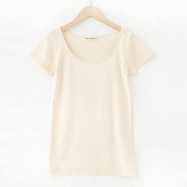 オーガニックコットン 薄手フレンチ袖インナー