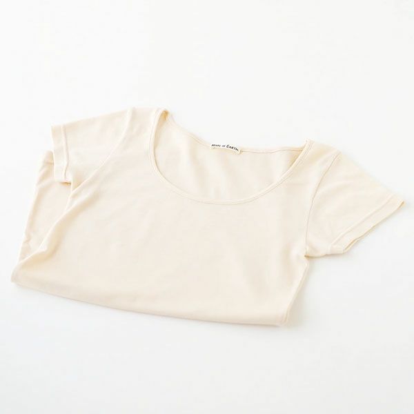 オーガニックコットン 薄手フレンチ袖インナー