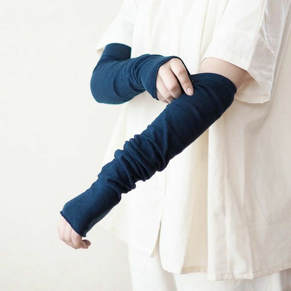 オーガニックコットン 天然藍 アームカバー