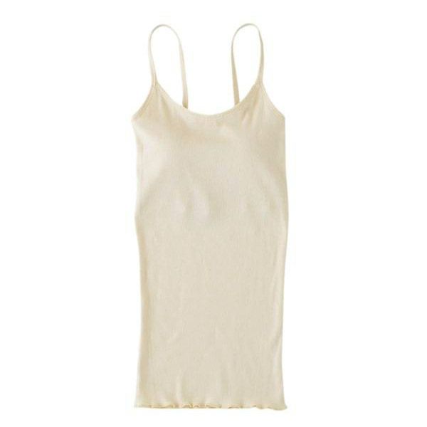 オーガニックコットン リブ編みカップ付キャミソール