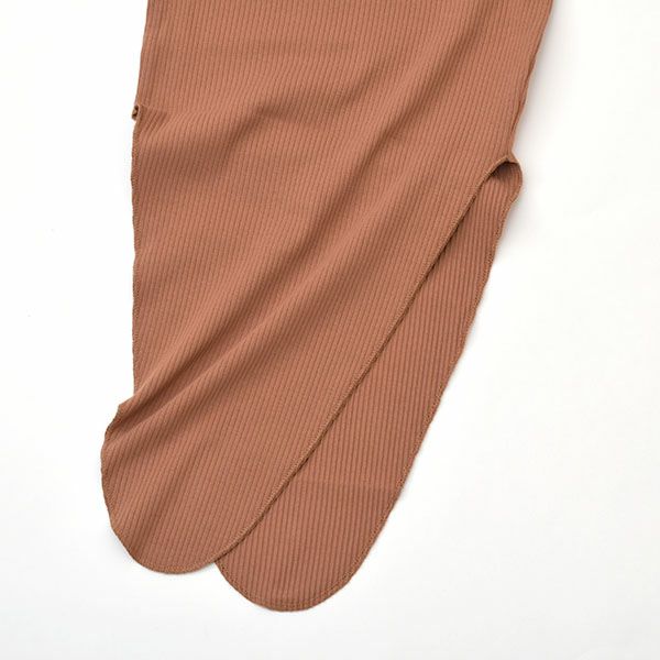 オーガニックコットン ベビーリブ結びガウン(長袖)