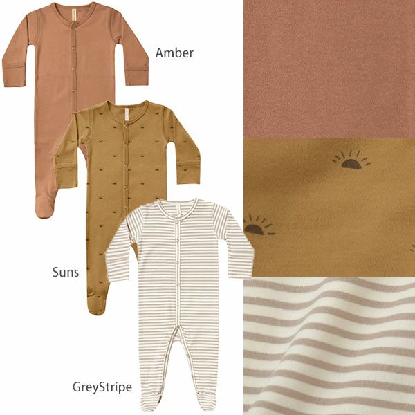 オーガニックコットン ベビー 足つきカバーオール(長袖)